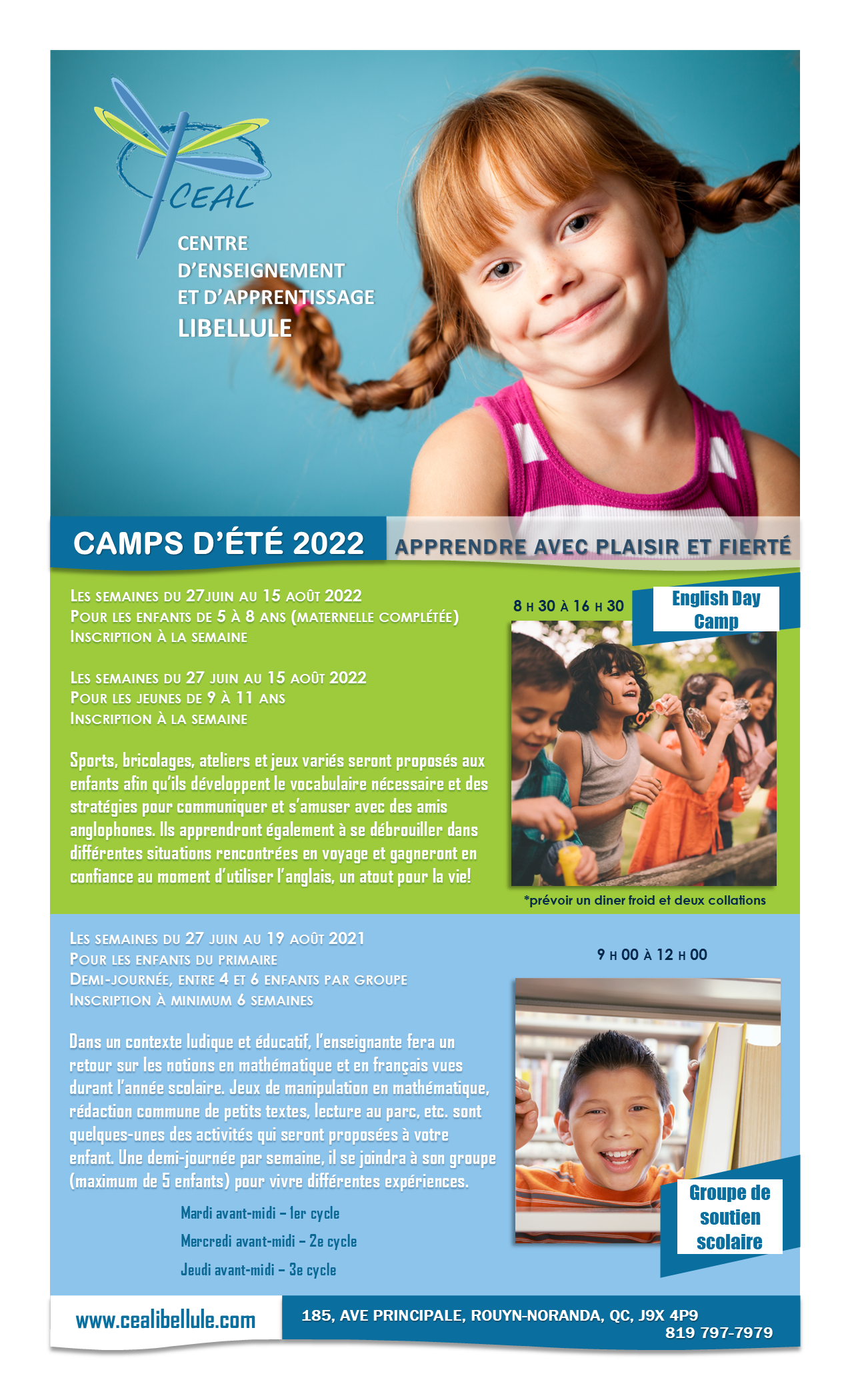 English Summer Camp for Teens – 10 years old and up – Centre d'enseignement  et d'apprentissage Libellule